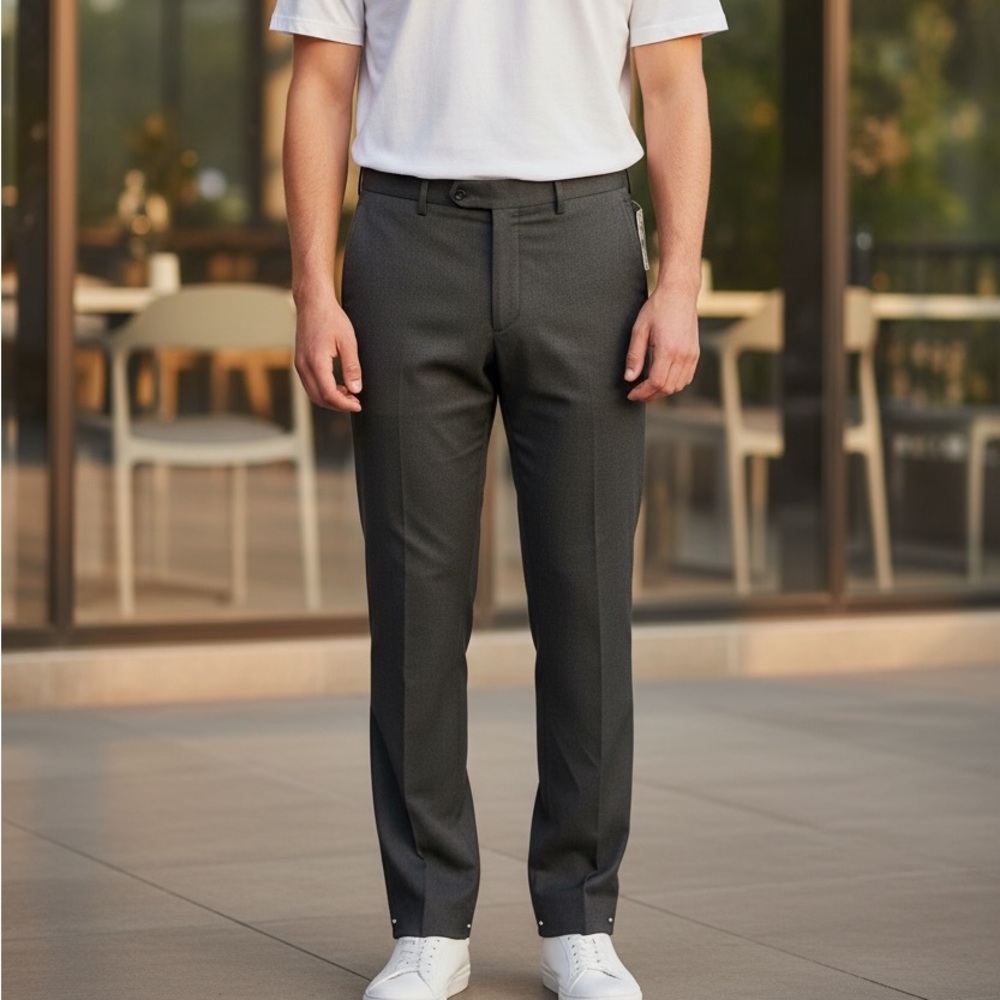 Brooks Brothers 1818 Traditional Dress Pants Gray Wool Blend NWT Men’s 36x30